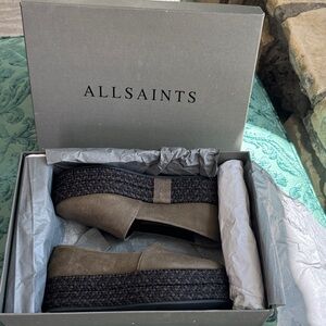 All Saints Brown and Black Flats